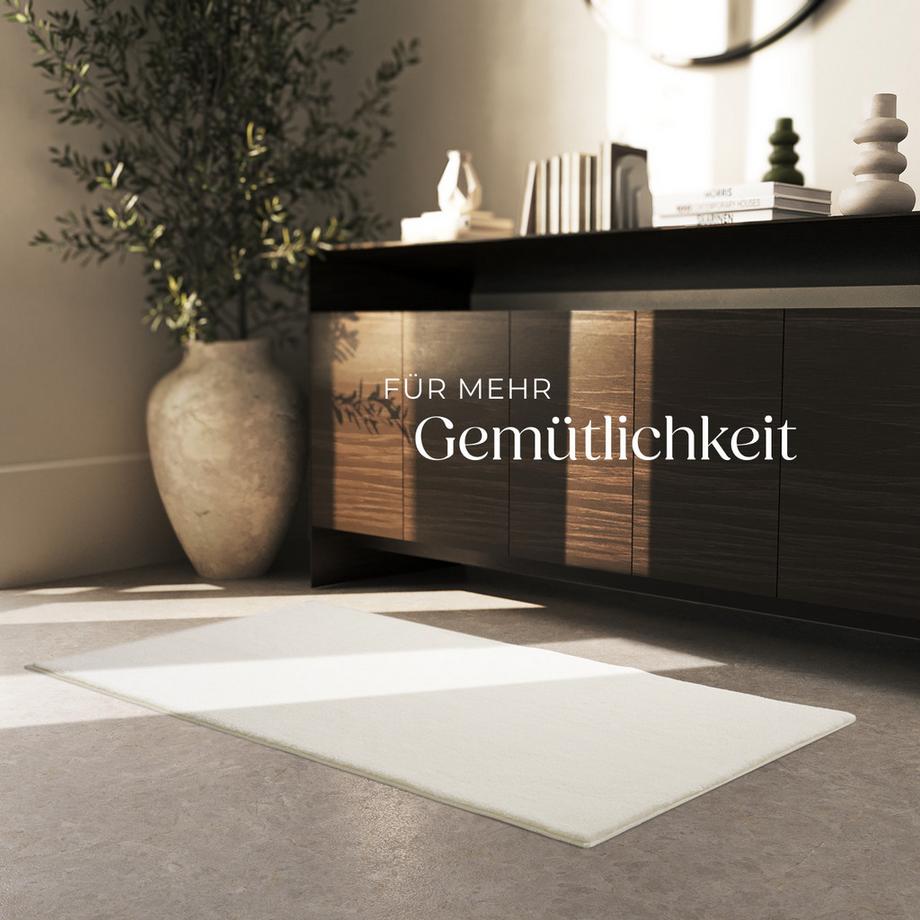 Tectake Kurzflorteppich Soft Zone verschiedene Größen und Farben flauschige Oberfläche  