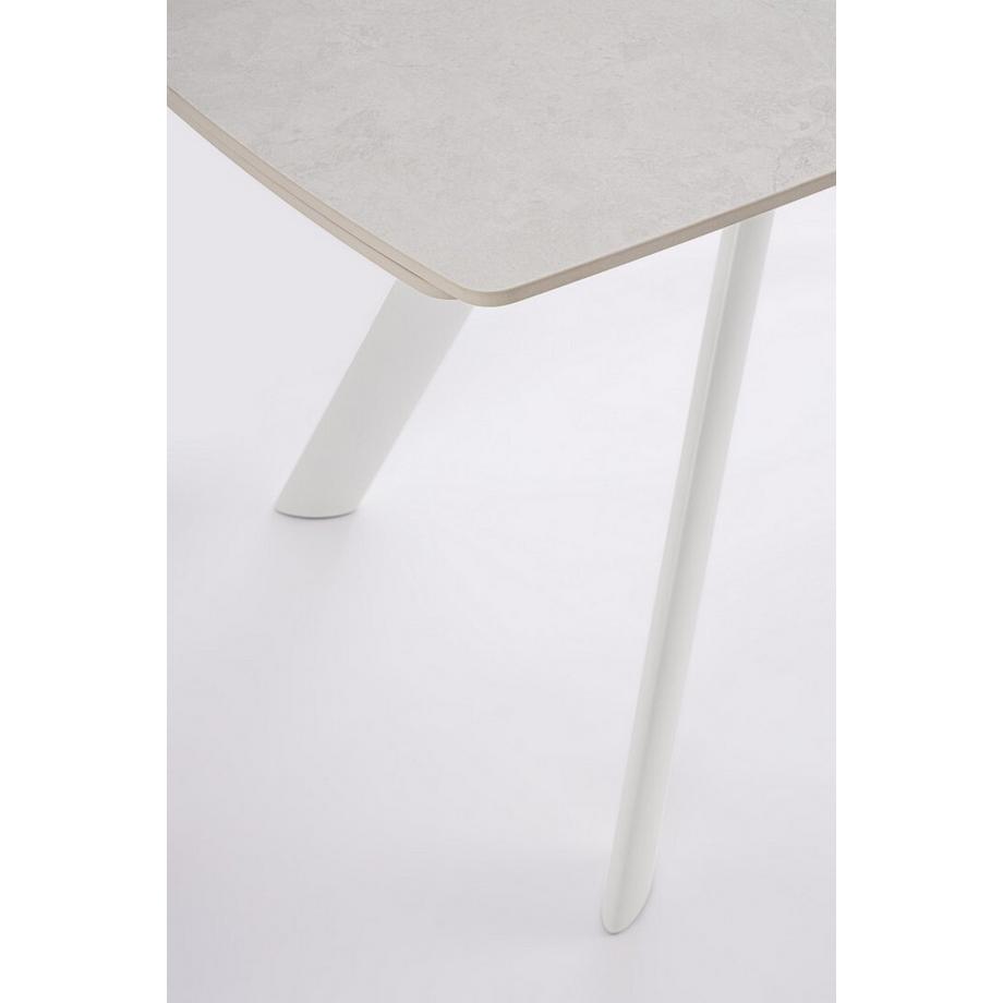 mutoni Table à rallonges Raili blanc-gris clair 120-180x85  