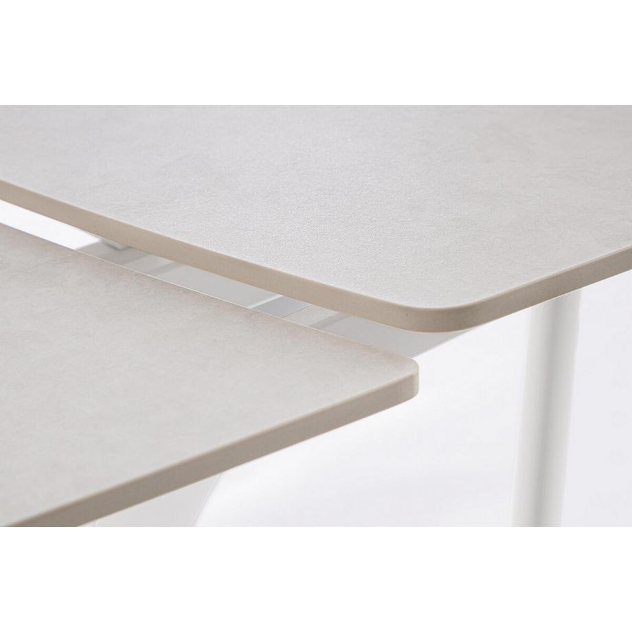mutoni Table à rallonges Raili blanc-gris clair 120-180x85  