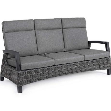 mutoni Garten Liegesofa Britton 3-Sitzer anthrazit  