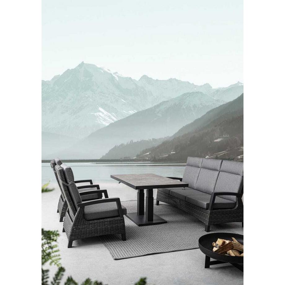 mutoni Jardin Canapé-lit Britton 3 places anthracite  