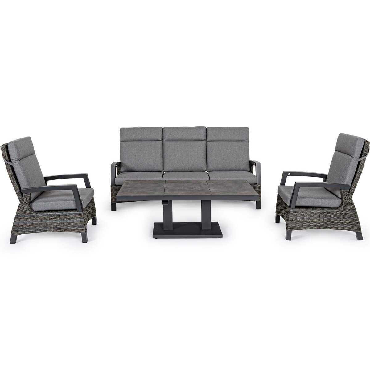 mutoni Jardin Canapé-lit Britton 3 places anthracite  