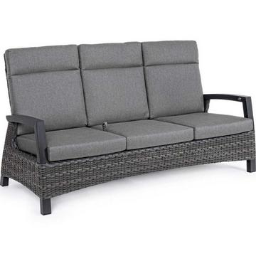 Garten Liegesofa Britton 3-Sitzer anthrazit