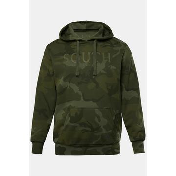 Felpa con cappuccio e camouflage, fino alla tg. 8XL