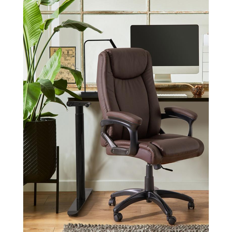 Beliani Fauteuil de bureau en Cuir PU  GRACEFUL  