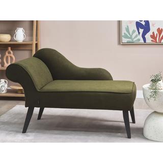 Beliani Chaise longue côté gauche en Polyester Traditionnel BIARRITZ  