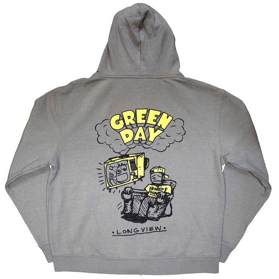 Green Day Sweat à capuche Longview Doodle à fermeture éclair  