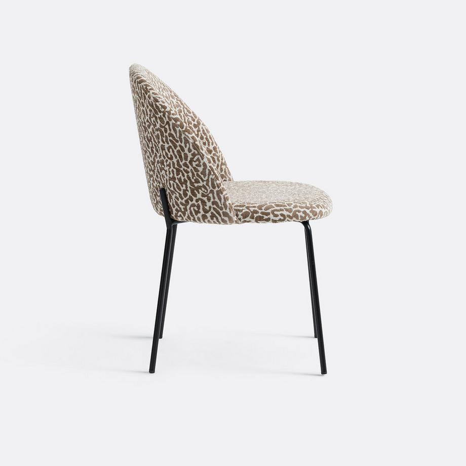 La Redoute Intérieurs Stuhl aus Bouclé mit Leopardenmuster  