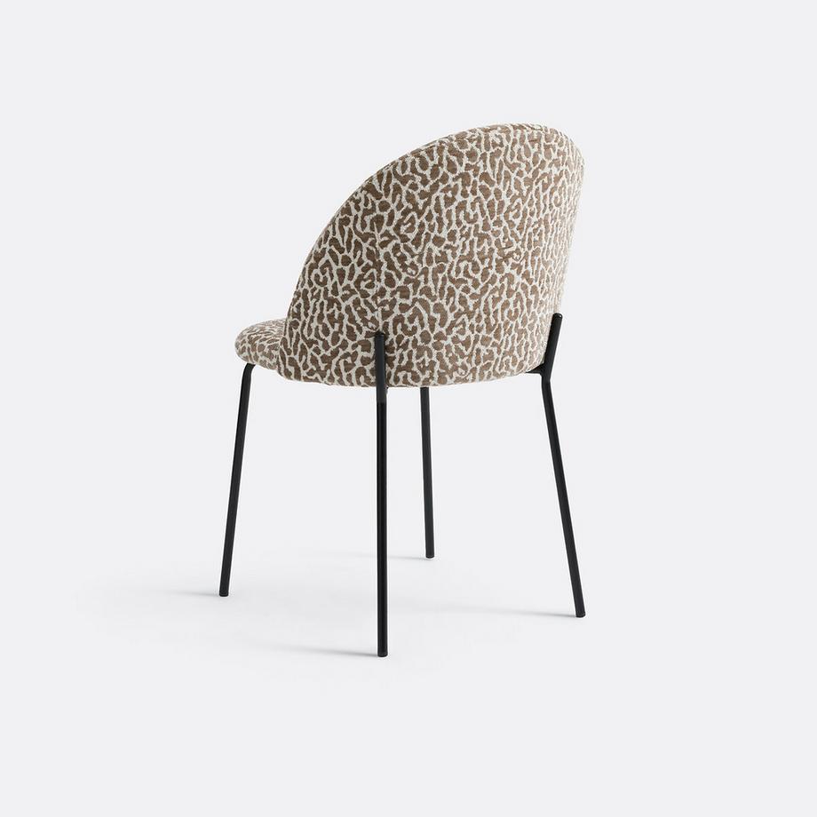 La Redoute Intérieurs Stuhl aus Bouclé mit Leopardenmuster  
