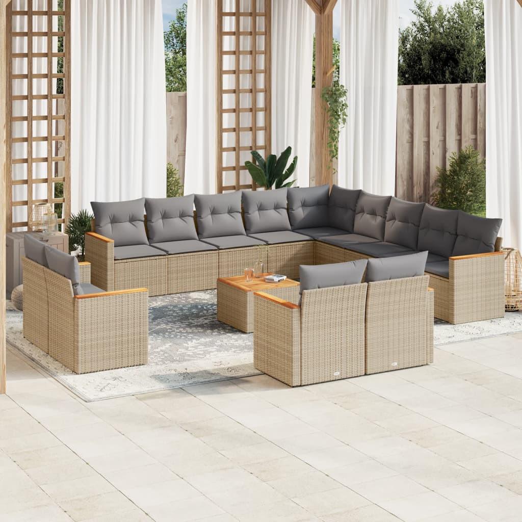 VidaXL set divano da giardino Polirattan  