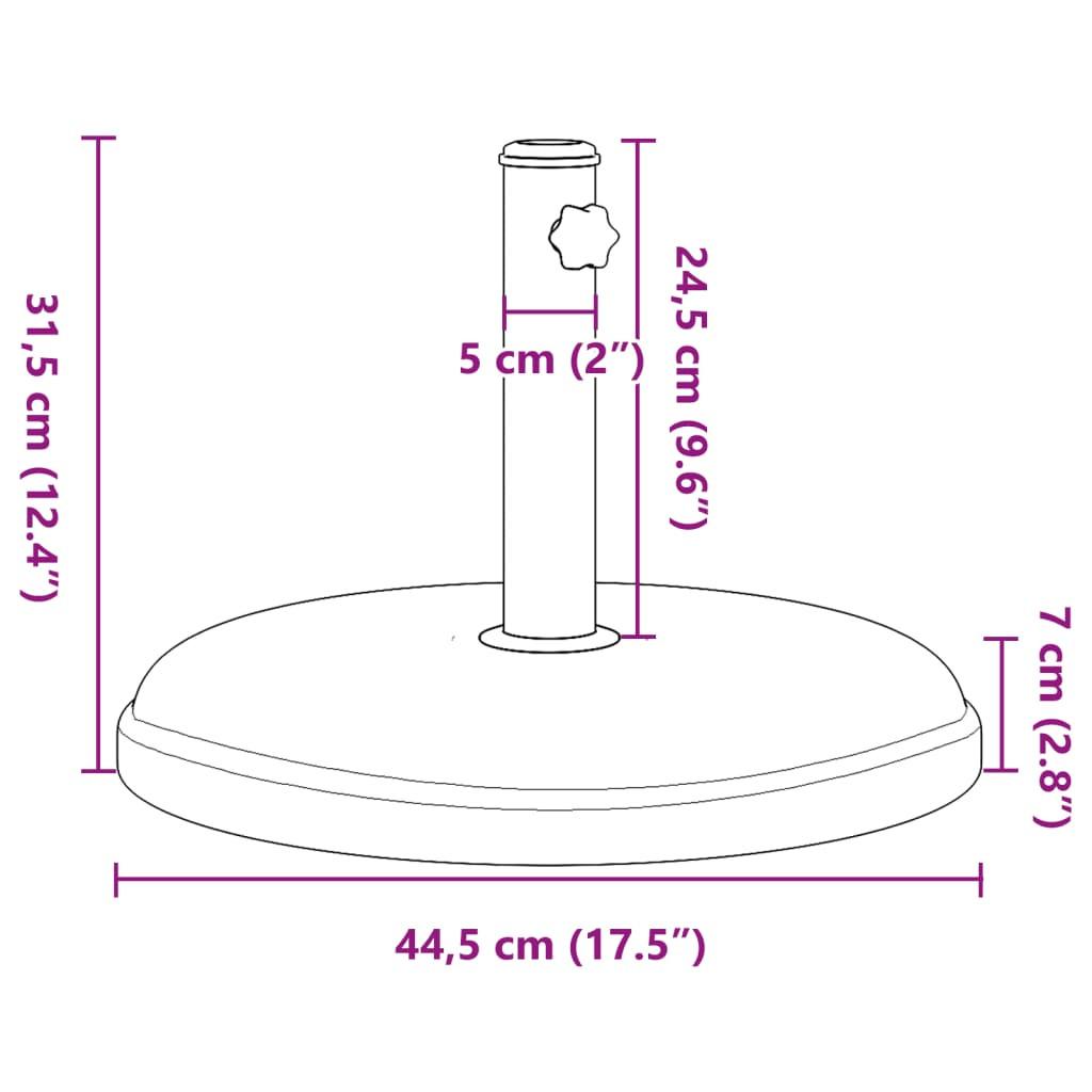 VidaXL Base de parasol béton  