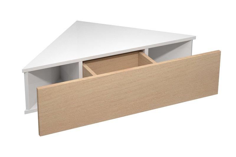 VCM Holz Wandschublade Nachtschrank Wandboard Eckregal Schublade Konsole Nachttisch Usal S  