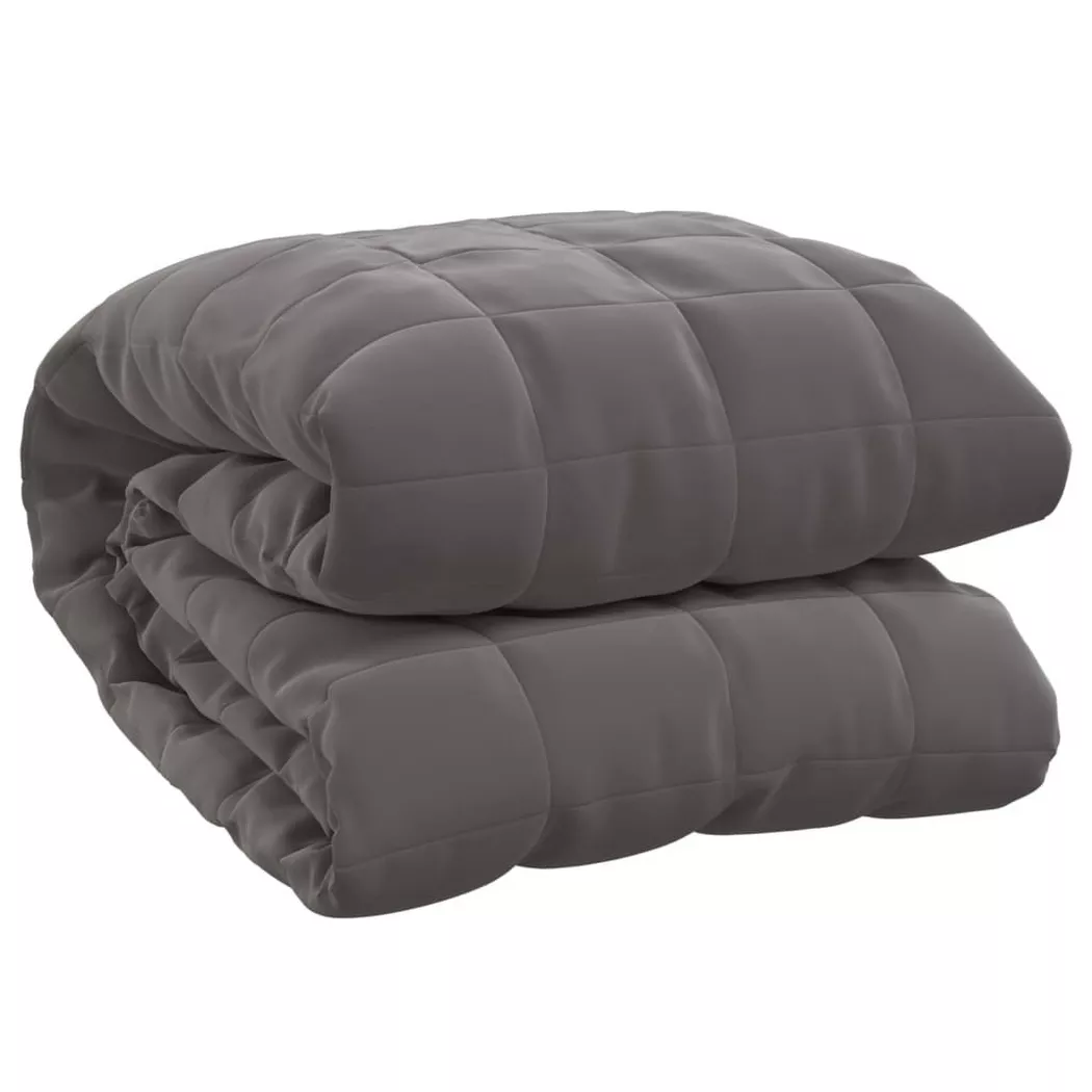 VidaXL - Couverture lestée tissu, Onesize, Gris