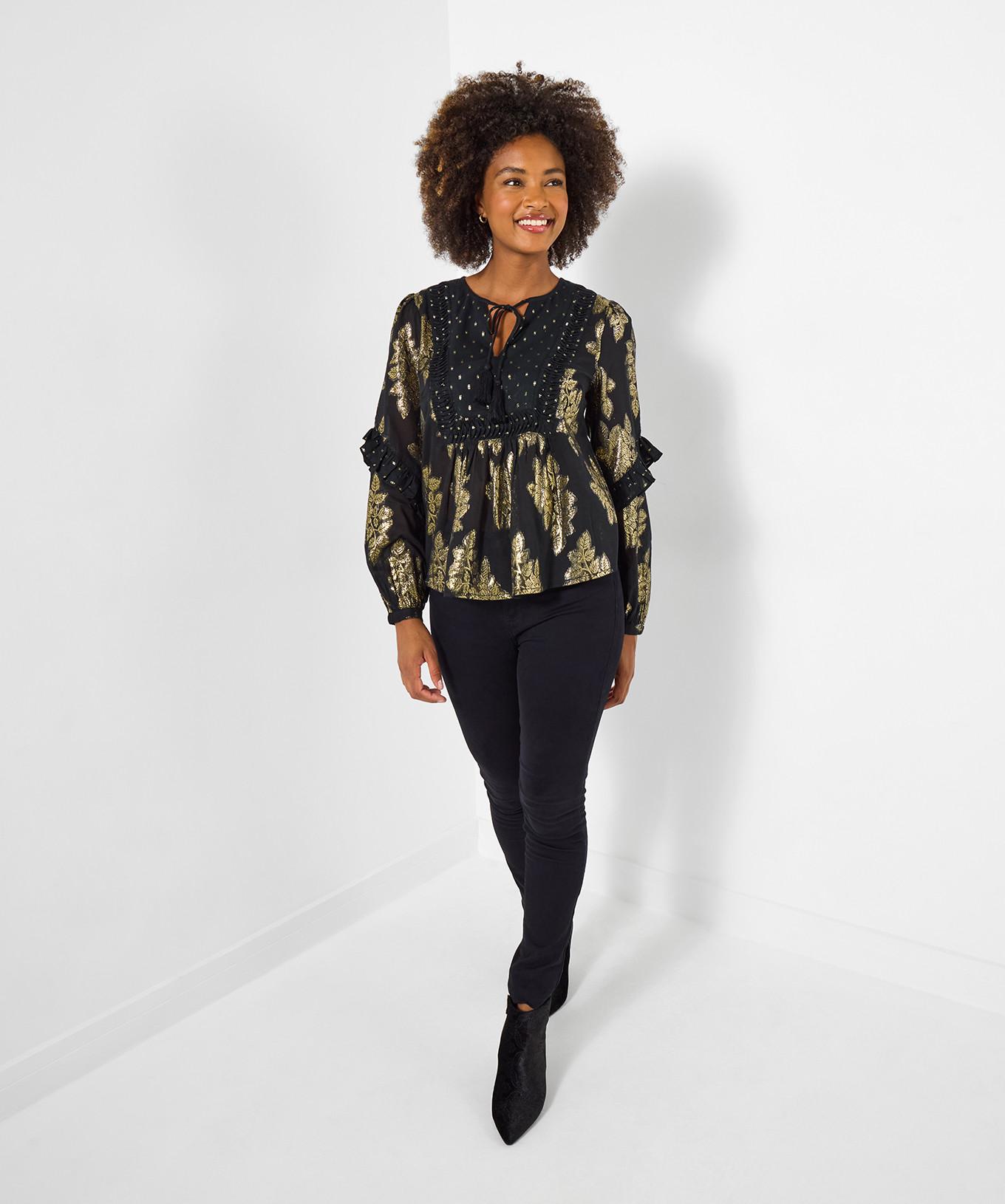 Joe Browns Jacquard Top mit Bindehals  