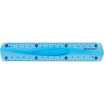 WESTCOTT Lineal, flexibel E-1022000 15cm blau/rot/grün