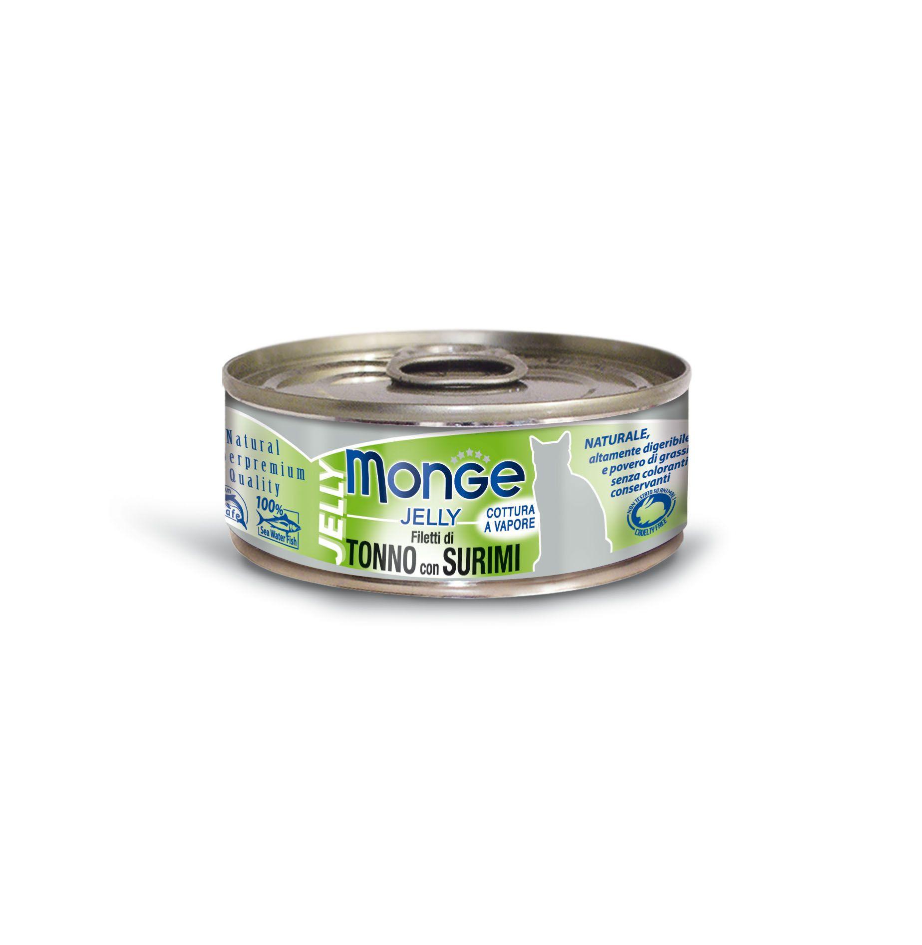 Monge  Natural pour chat thon et Surimi - Multipack 