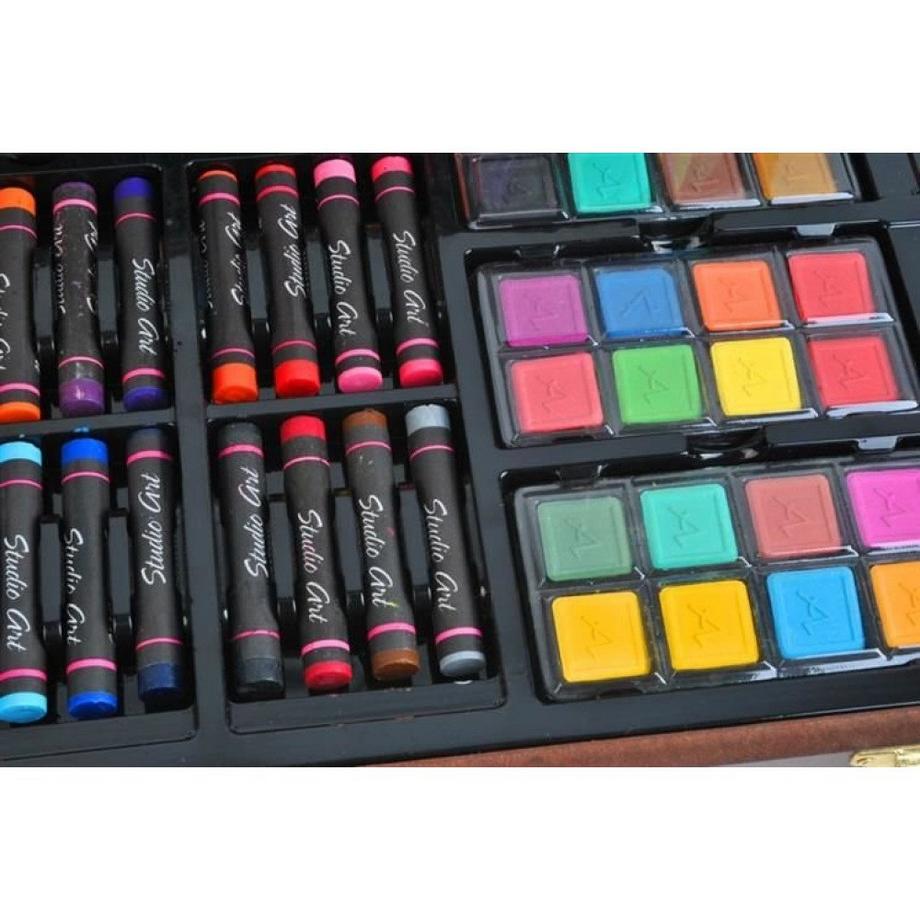 Northio  Coffret de peinture - bois - 81 pièces 