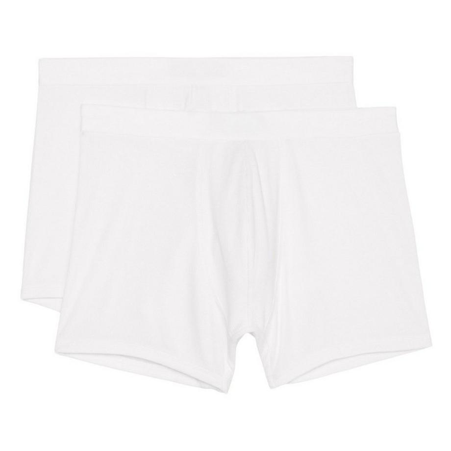 Marc O'Polo Iconic Rib Coton Bio Long Short Boxer Lot de 2  