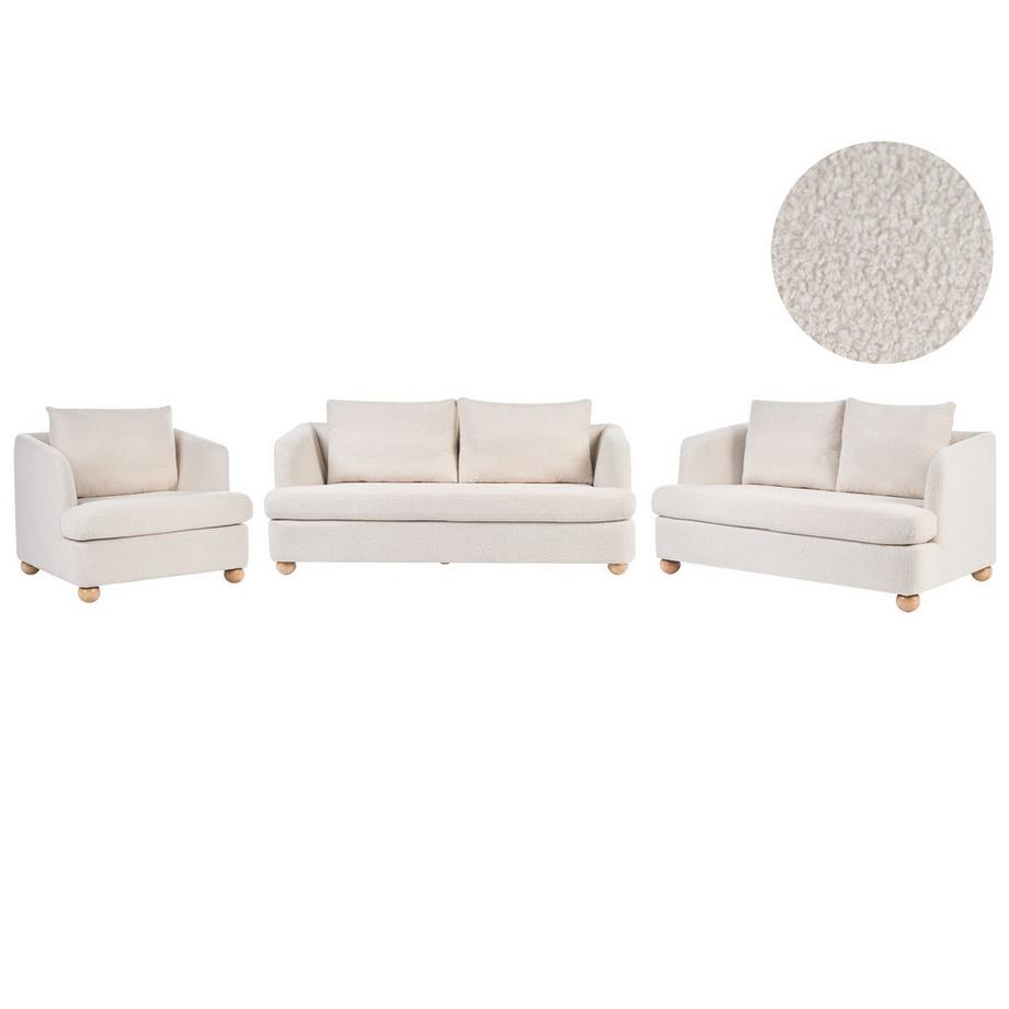 Salon pour 6 personnes en Bouclé Scandinave RATTVIK