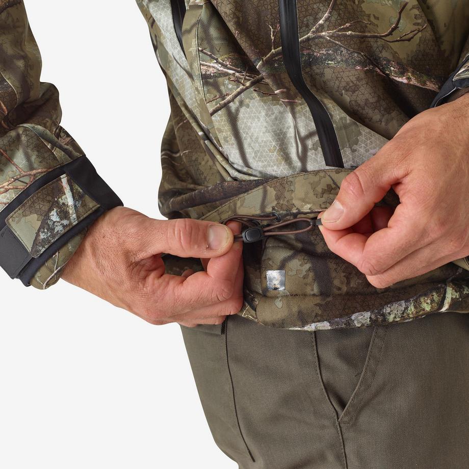 SOLOGNAC  Jagdjacke wasserdicht und geräuscharm, Camouflage Treemetic 900 USA 