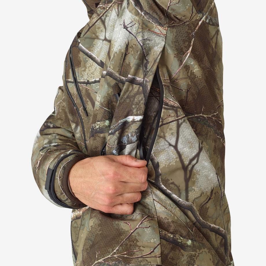 SOLOGNAC  Jagdjacke wasserdicht und geräuscharm, Camouflage Treemetic 900 USA 