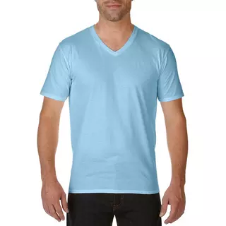 Gildan Premium Tshirt à col V  Bleu Clair