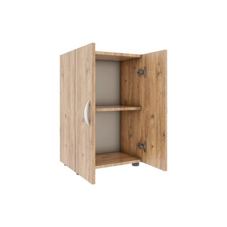 VCM Büroschrank mit 2 Fächern | moderner Aktenschrank mit Drehtüren | Maße ca. H. 74 x B. 49 x T. 34 cm - Ulas 2-Fach  