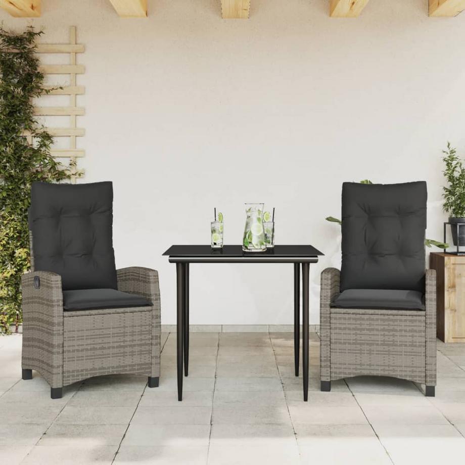VidaXL set da pranzo da giardino Polirattan  