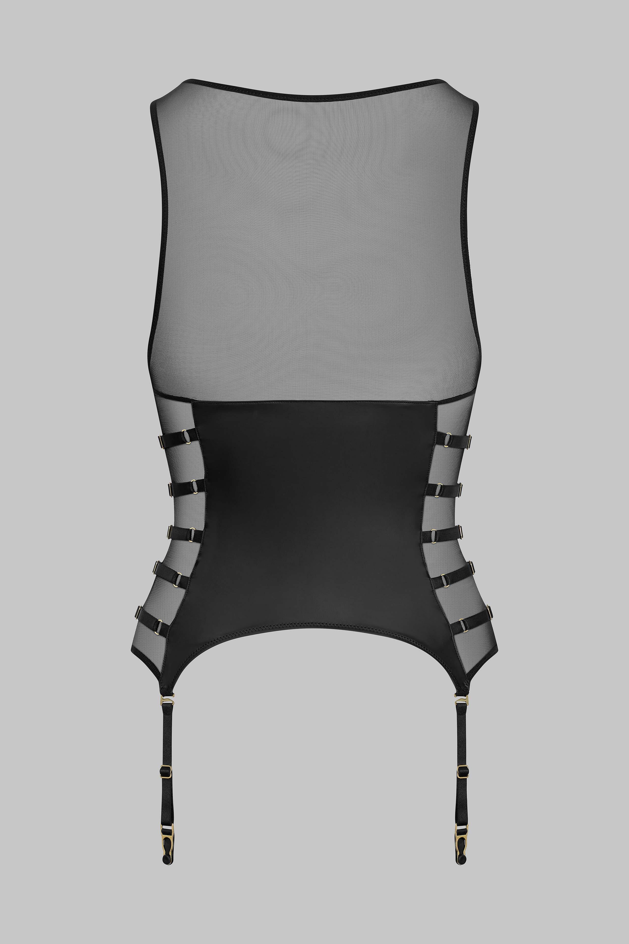 MAISON CLOSE  Top-Corset Porte-jarretelles - Chambre Noire 