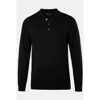 JP1880  Strick-Poloshirt FLEXNAMIC®, Langarm, Merino-Mix, bis 7 XL 