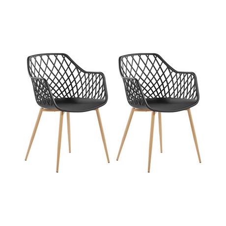 Beliani Lot de 2 chaises en Matière synthétique Moderne NASHUA  