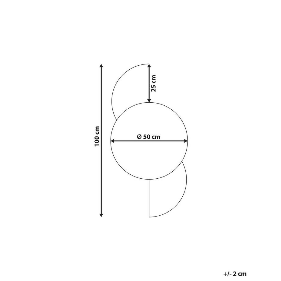Beliani Wandspiegel aus Glas Modern SEUZEY  