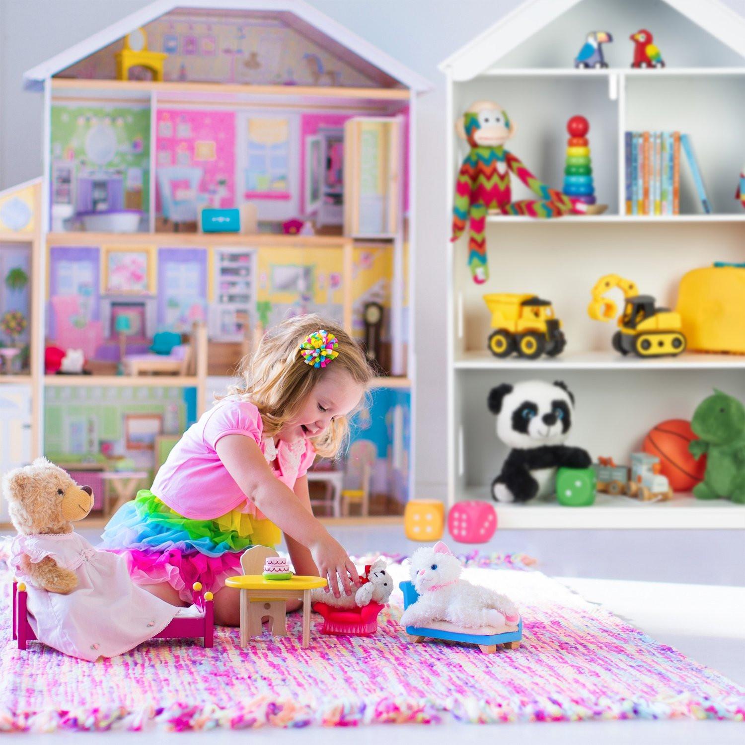 B2X Etagère haute pour enfants en forme de maison  