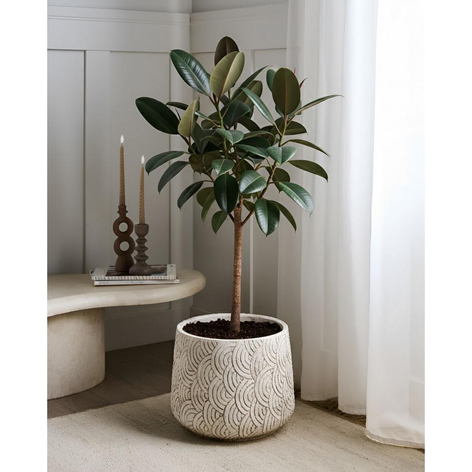 Beliani Blumenkübel aus Lehm-Faser-Mischung Modern ERIROS  