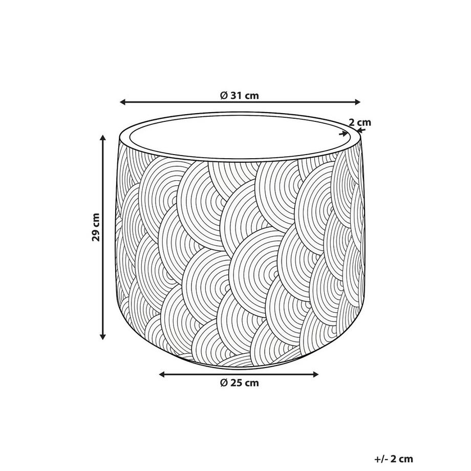 Beliani Blumenkübel aus Lehm-Faser-Mischung Modern ERIROS  