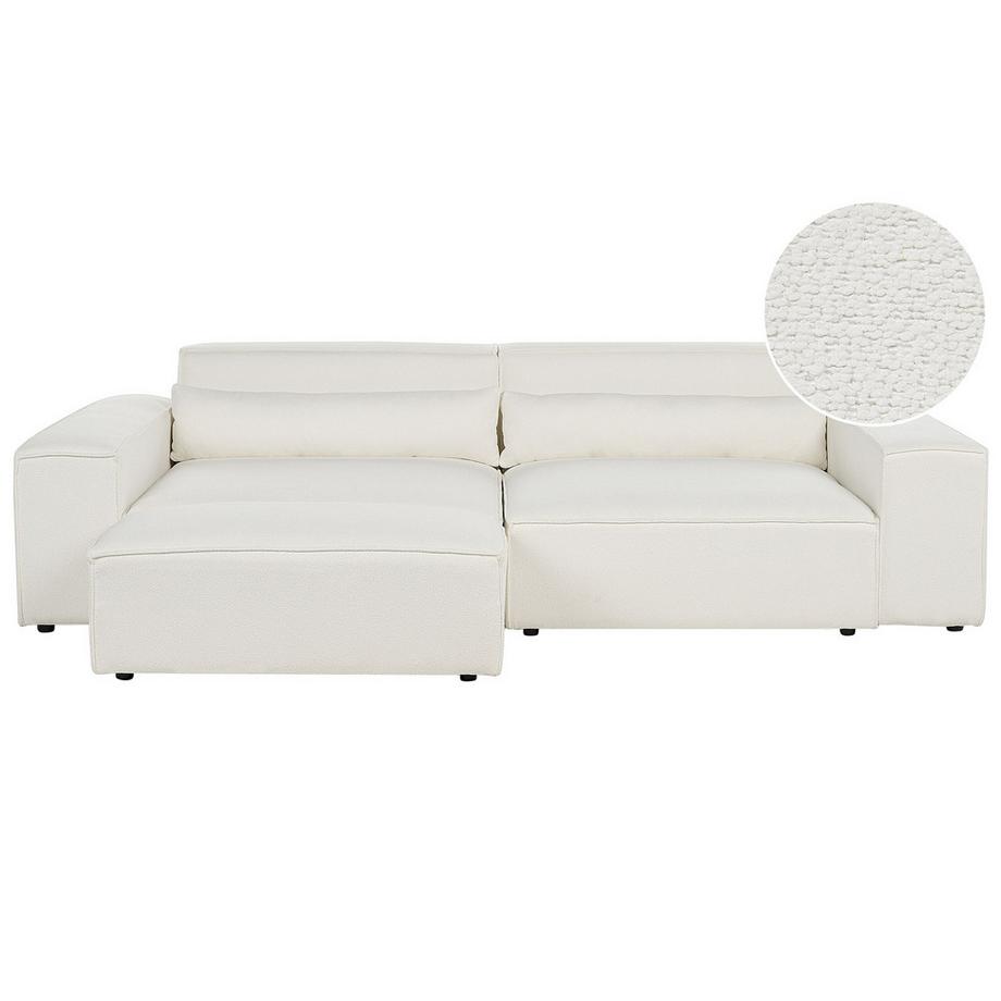 Canapé avec pouf en Bouclé  HELLNAR