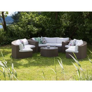 Beliani Set lounge pour jardin en Polyrotin Boho SEVERO  