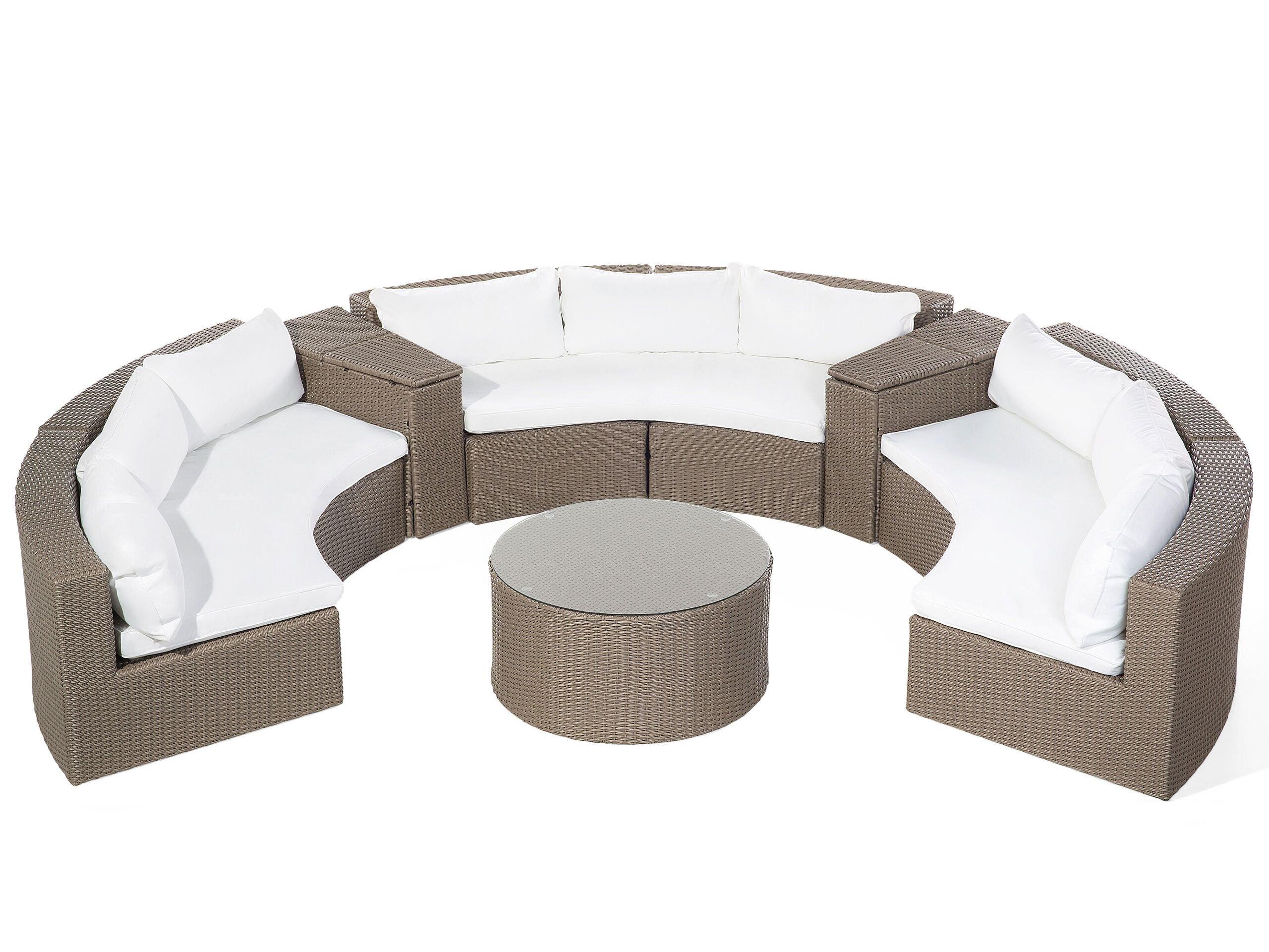 Beliani Set lounge pour jardin en Polyrotin Boho SEVERO  