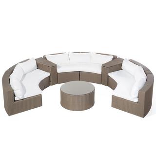 Beliani Set lounge pour jardin en Polyrotin Boho SEVERO  