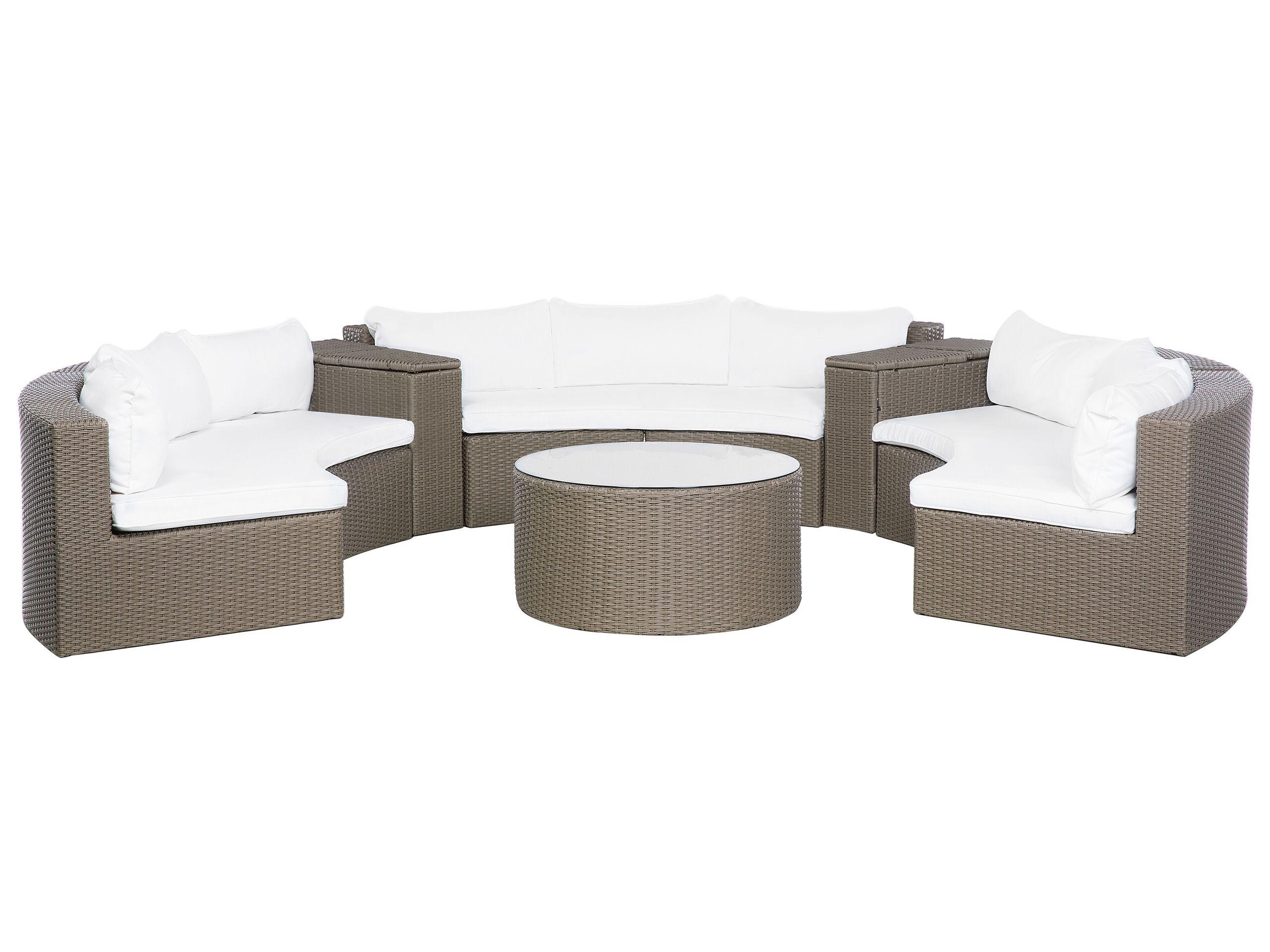 Beliani Set lounge pour jardin en Polyrotin Boho SEVERO  