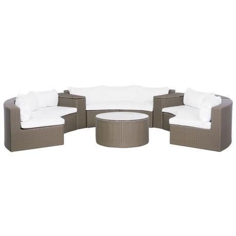 Beliani Set lounge pour jardin en Polyrotin Boho SEVERO  