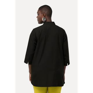 Ulla Popken Tunica Lunga Inserto Collo Alto Scollo a V Maniche 3/4  