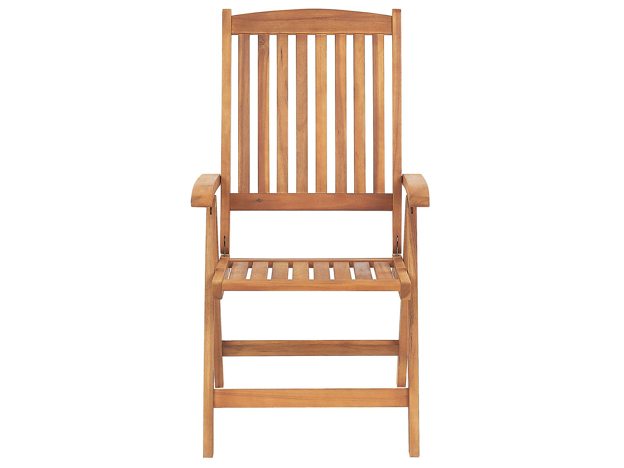 Beliani Set bistrot en Legno d'acacia Moderno JAVA  