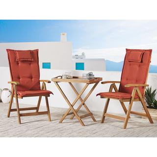 Beliani Set bistrot en Legno d'acacia Moderno JAVA  