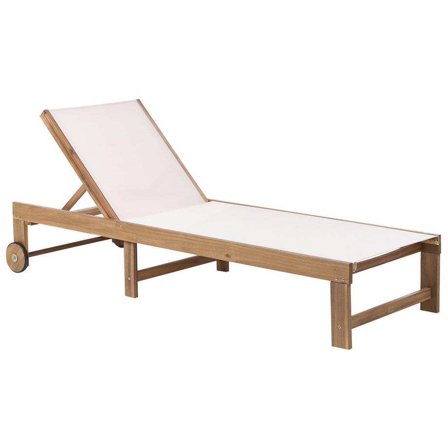 Beliani Sonnenliege aus zertifiziertes Akazienholz  PEDESINA  