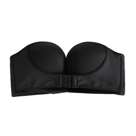 B2X  Reggiseno push-up senza spalline, abbottonatura frontale extra, nero - 70°C 