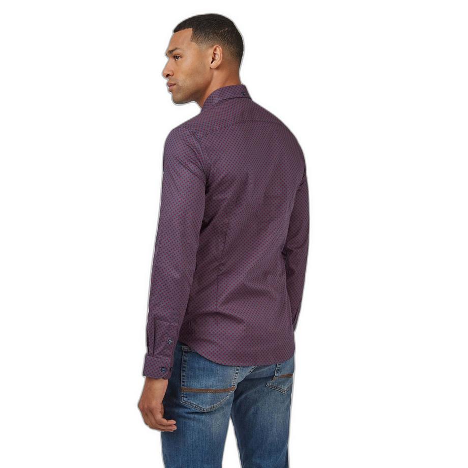 BEN SHERMAN Camicia Micro Geo Print Maniche Lunghe  