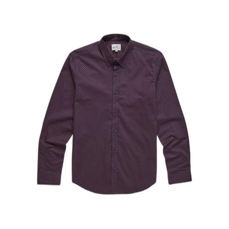 BEN SHERMAN Camicia Micro Geo Print Maniche Lunghe  