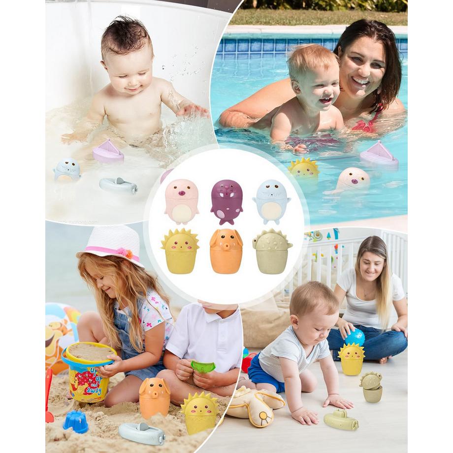 Activity-board  Baby-Badespielzeug, Wasserspielzeug Kinder-Badespielzeug Spritztiere schimmelfrei 