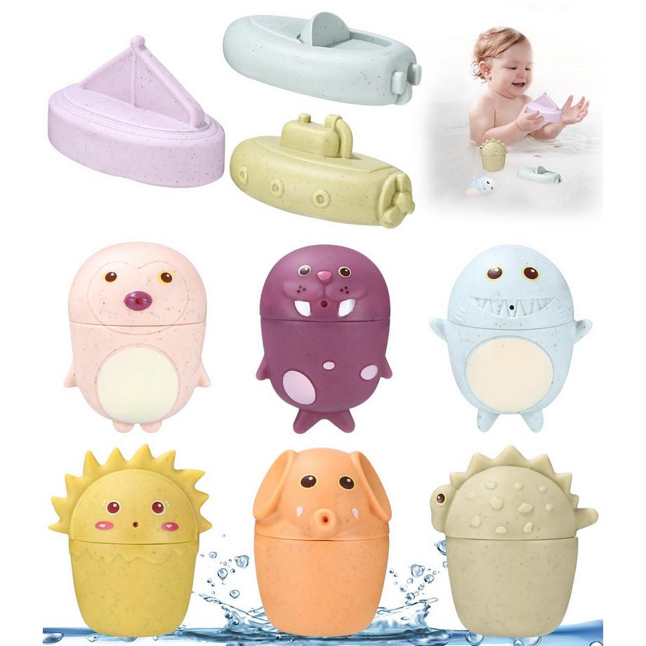 Baby-Badespielzeug, Wasserspielzeug Kinder-Badespielzeug Spritztiere schimmelfrei